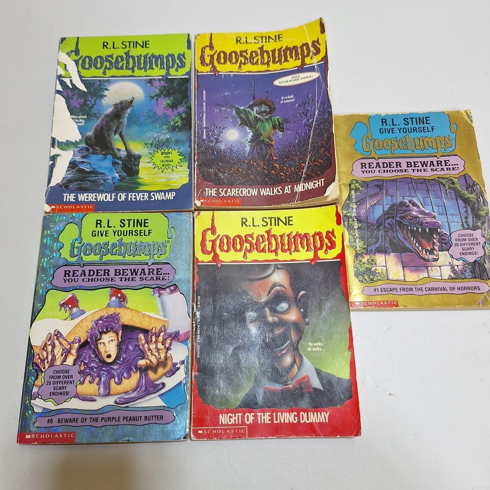 Vintage Goosebumps Lot 5 R.L. Stine 1993-1996 First Print Scholastic GYG